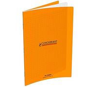 CONQUÉRANT SEPT Lot de 5 Cahiers 24 x 32 96 pages grands carreaux couverture polypro orange