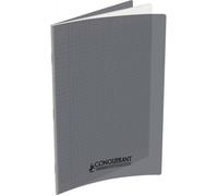 Cahier - CONQUERANT - Seyès - 96 pages - 90 g/m² - Couverture polypropylène gris - A4