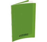 Conquerant Cahier Seyès A4 210 x 297 mm - 96 pages - grands carreaux - Vert