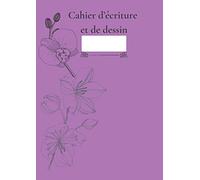 cahier d’écriture et de dessin: cahier pour étudiant -1 page blanche 1 page avec ligne - pour le dessin et l’écriture - art plastiques - cahier 2 en 1 - format A4