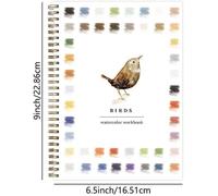 Cahier d'aquarelle - Cahier d'aquarelle pour débutants - Coffret de peinture facile à utiliser - Loisirs créatifs mununo