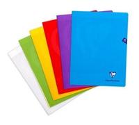 Cahier piqué Clairefontaine Mimesys 24 x 32 cm grands carreaux 48 pages couleur assorties