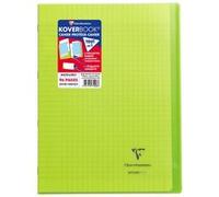 Cahier piqué Koverbook Clairefontaine - A4 21 x 29,7 cm - grands carreaux - 96 pages - vert