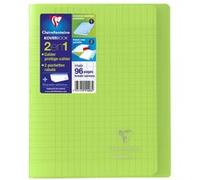 Clairefontaine Cahier piqué Koverbook - 17 x 22 cm - 96 pages Seyès grands carreaux - Vert