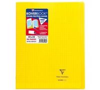 Clairefontaine Cahier Koverbook 24 x 32 cm Seyès 96 pages Couverture polypro Jaune