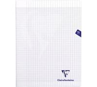 Clairefontaine Cahier piqué Mimesys 24 x 32 cm Grands carreaux 96 pages Bleu