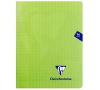 Cahier piqué Clairefontaine Mimesys - 17 x 22 cm - grands carreaux - 96 pages - vert