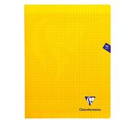 Cahier piqué Mimesys Clairefontaine - 24 x 32 cm - grands carreaux - 96 pages - jaune