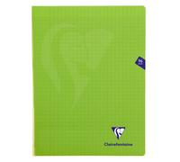 Cahier piqué Mimesys Clairefontaine - 24 x 32 cm - grands carreaux - 96 pages - vert