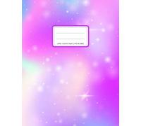 cahier de brouillon 17x22 grands carreaux 96 pages: petit format 17x22 cm | seyes 3mm 12/12 | Parfait pour écrire en écriture cursive, faire des ... devoirs... | couverture rose violet étoilée
