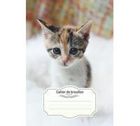 Cahier de brouillon: chat thème, Grands carreaux seyes 3mm, Petit format avec table de multiplication, 96 Pages