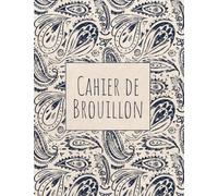 Cahier de Brouillon: Paisley - Boteh | Motif Cachemire | 17x22 cm | grands carreaux | papier Séyès | 100 pages | tables de multiplication | Entraînement et exercices | école