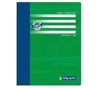 Cahier de brouillon piqué 7000 17x22 cm 48 pages grands carreaux 56 g - Vert