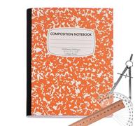 Cahier de composition ligné universitaire | 100 pages avec couverture en marbre abstrait et papier épais - Cahier Paperage pour école, salle de ureau, travail, devoirs, journal et