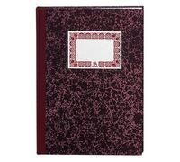 Cahier De Comptabilité En Carton Cartonné Bordeaux Folio Naturel 100 Feuilles Numérotées Dohe