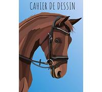 Cahier de dessin: Cahier Cheval Poney, Carnet de croquis grand format pour dessin, peinture, aquarelle, création: 100 pages à remplir. Cahier de ... blanc idéal crayon de couleur, feutres.