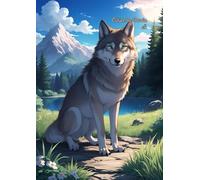 Cahier De Dessin Enfant A4: Loup - 21x297 Cm - Feuilles Blanches - Sans Spirale - Grand Format - 96 Pages à Crayon - Joli Couverture Souple - Pour ... Idéale pour Glisser Dans Sac à Dos, Cartable.