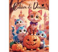 Cahier de Dessin pour Adultes et Enfants Chats Pastel en Automne: Grand cahier vierge 120 pages à remplir | Carnet pour dessin, peinture, aquarelle, esquisse, croquis, coloriage | 21.59 x 27.94 cm A5