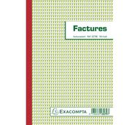 EXACOMPTA Manifold Factures - avec mention TVA - 21 x 14,8 cm - 50 feuillets tripli autocopiants