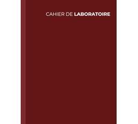 Cahier de Laboratoire Petits Carreaux A4, 100 Pages Numérotées avec Sommaire - Carnet Pour Physique Chimie, Recherche, Biologie, Science - Broché - Rouge