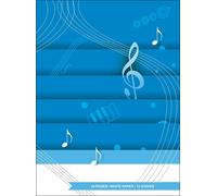 Cahier de musique, 12 portées, 32 pages, papier blanc