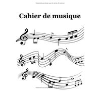 Cahier de musique A4 - 13 portées/page, 108 pages, papier 90 g, couverture souple, carnet de partitions vierges