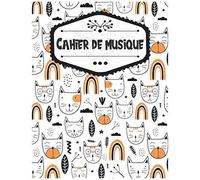 Cahier De Musique: Carnet De Partitions Avec Portées Pour La Composition Musicale, Cadeau Génial Pour Les Amateurs De Musique Et Les Musiciens, 100 Pages, Grand Format A4 ( 21.59 X 27.94 Cm )