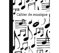 Cahier de musique: Carnet de partitions - Papier manuscrit - 12 portées par page - 108 pages - Grand format - Couverture moderne