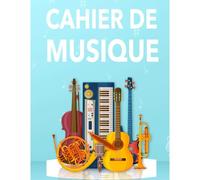 Cahier De Musique: Carnet De Partitions - Papier Manuscrit - Couverture Moderne-10 Portées Par Page - 120 Pages - Grand Format A4