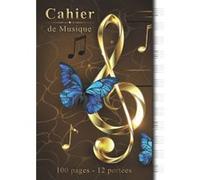 Cahier de musique Narratik - 100 pages, 12 portées, Format A4 21 x 29,7 cm