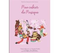 Cahier de musique Narratik A4 - 6 grosses portées - 110 pages