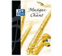 Oxford Cahier de musique 24x32 Grands carreaux & musique 48 pages agrafées Couverture carte colorée