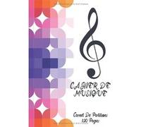 Cahier de musique - Petit format - 120 pages - 12 portées - Couverture souple moderne