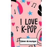 Cahier de musique - Petit format - 48 pages - 12 portées - Style K-POP