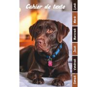 Cahier de Texte 2026 2027 Chien: Carnet de Devoirs et Leçons Primaire CP, CE1, CE2, CM1, CM2 | Cahier Pratique et Facile à Utiliser pour Garçons et Filles avec Repères Colorés