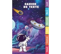 Cahier de Texte 2026 2027 Espace: Carnet de Devoirs et Leçons Primaire CP, CE1, CE2, CM1, CM2 | Cahier Pratique et Facile à Utiliser pour Garçons et Filles avec Repères Colorés