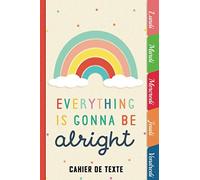 Cahier de texte scolaire 17x22 cm,Papier Seyes Grands Carreaux, onglets hebdomadaires pour se repérer facilement - format pratique pour les cartables -thème Arc en ciel