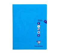Cahier Travaux Pratiques piqué Mimesys 24x32cm 80 pages grands carreaux + uni couverture polypropylène Couleur aléatoire - Assortis