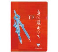 Cahier Travaux Pratiques piqué A4 80 pages grands carreaux + uni Couleur aléatoire - Assortis