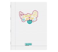 Cahier de vie piqué 8000 POLYPRO 24x32 cm 96 pages ligné + marge/uni 90 g - Incolore