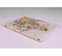 Cahier de voyage de poche - Motif Monde, style vintage (10 x 15 cm)