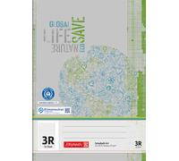 Cahier d'école BRUNNEN A4 ligné Règle 3 avec marge 32 feuilles R