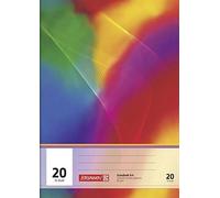 Cahier d'écolier A4 16 feuilles blanches avec feuille à lignes linéaires 20 Paquet de 25 pièces