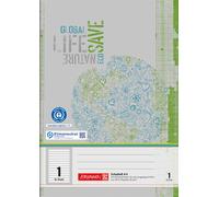 Cahier d'écolier BRUNNEN A4 linéature 1 16 feuilles papier recyclé 104418101