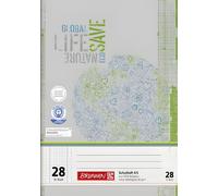 Cahier d'écolier BRUNNEN A5 règle 28 16 feuilles papier recyclé 104512801