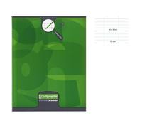 Cahier d'écriture piqué 8000 CARTE 17x22 cm 32 pages grands carreaux 4 mm agrandis 16x16 mm 90 g - Vert