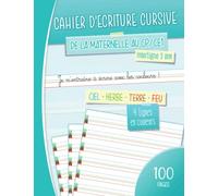Cahier d'écriture cursive: Interligne 3mm - Livre d'entraînement à l'écriture pour écolier fille garcon de l'école Maternelle GS au CP CE1 | Réglure ... (Dyslexie, Dysgraphie, Dyspraxie, Multidys)