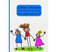 Cahier d'écriture | Lettres majuscules et minuscules | De la maternelle au CP: Carnet d'entrainement à l'écriture pour enfants | écriture cursive | ... confortable Dimensions 21.59x27.94 (8.5x11")