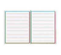 Cahier d'écriture piqué spécial Dys 17x22 cm 48 pages cadre et lignes 4 couleurs Interligne 5 mm - Assortis