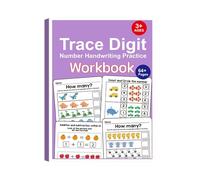 Cahier d'exercices de mathématiques - Outil d'apprentissage d'illustrations aux couleurs vives, livre de mathématiques pour enfants, pages d'entraînement amusantes, exercices de renforcement des